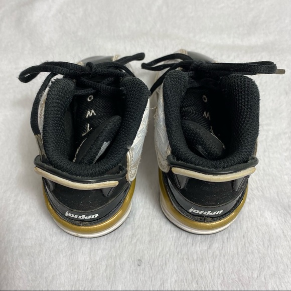 Jordan Dub Zero White Black Gold  Toddler 6C - Picture 5 of 7